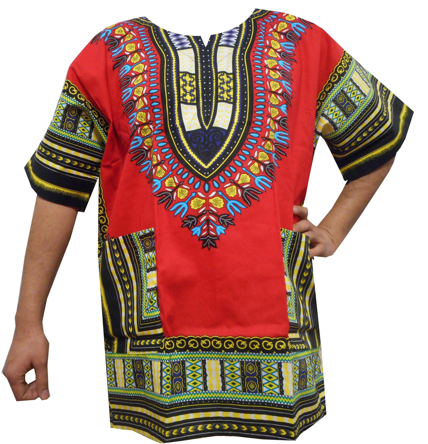 African Shirt for Men Women Dashiki Cotton T Shirt Traditional Tribal Clothing