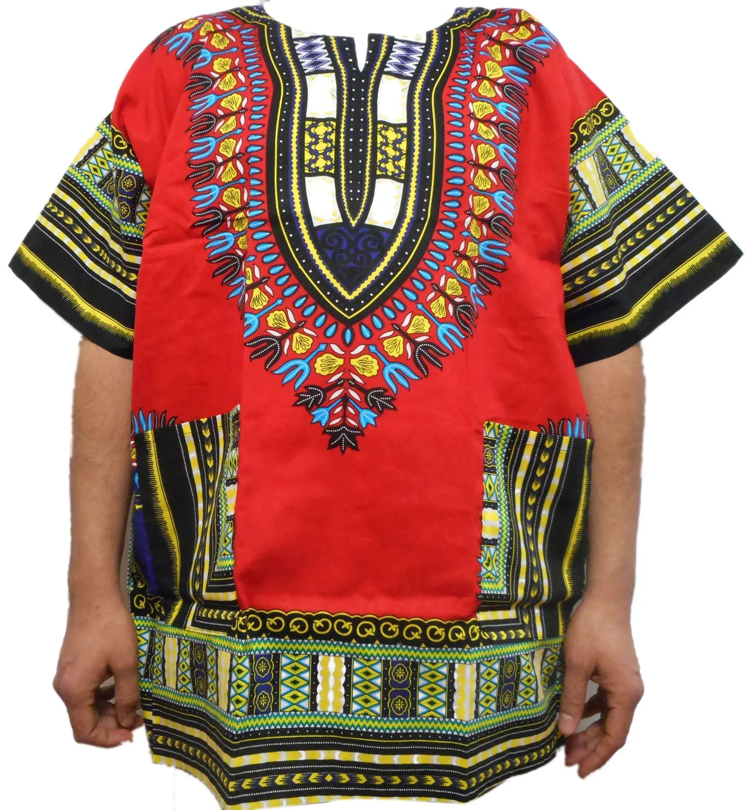 African Shirt for Men Women Dashiki Cotton T Shirt Traditional Tribal Clothing