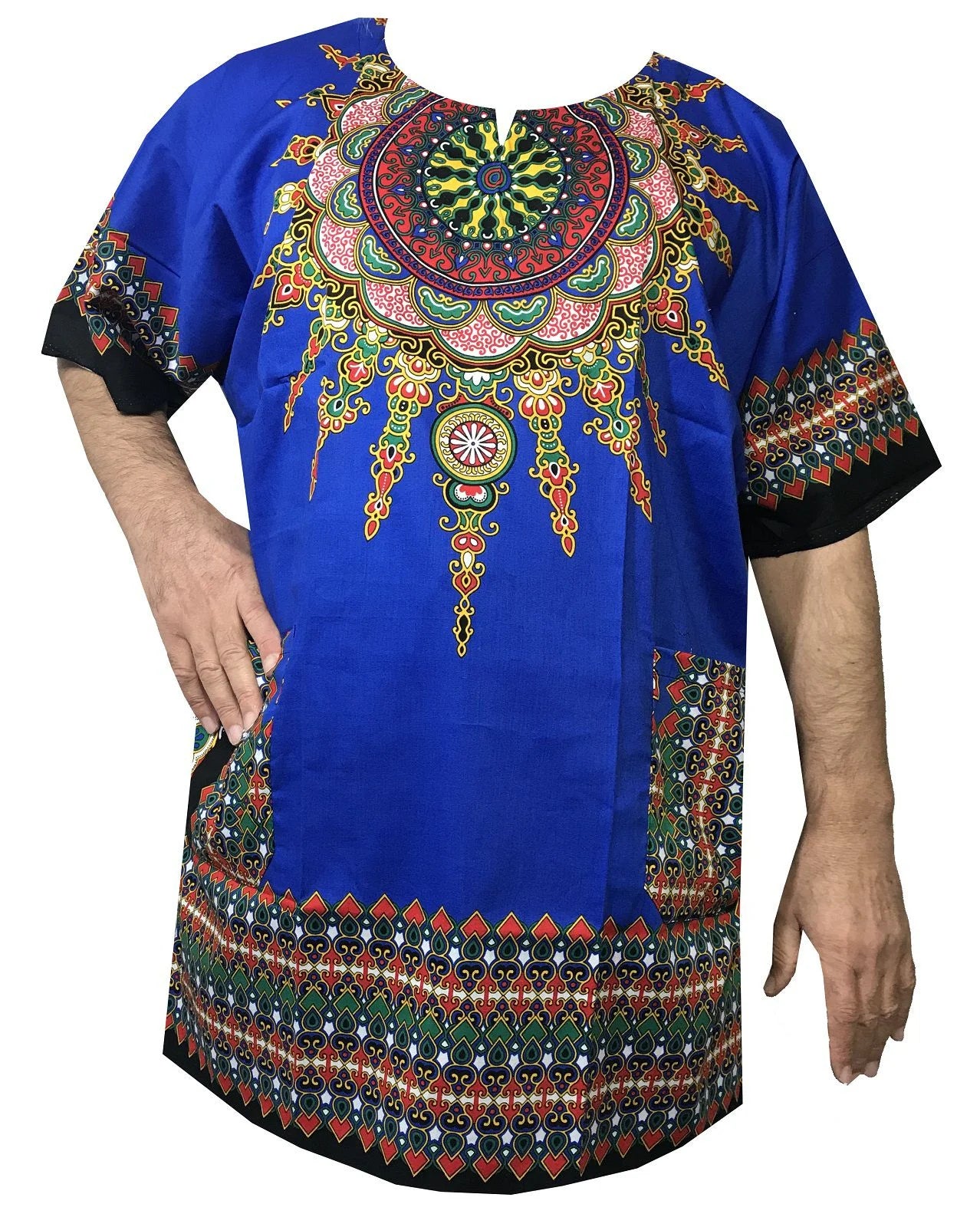 African Shirt for Men Women Dashiki Cotton T Shirt Traditional Tribal Clothing