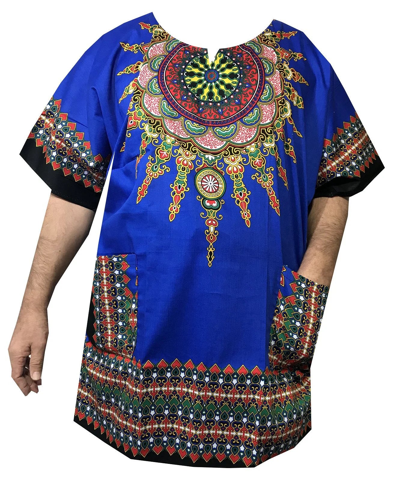 African Shirt for Men Women Dashiki Cotton T Shirt Traditional Tribal Clothing