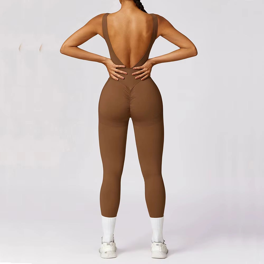 Yoga Set Seamless Jumpsuits One Piece Women'S Tracksuit Fitness Workout Rompers Sportswear Gym Set Workout Clothes for Women